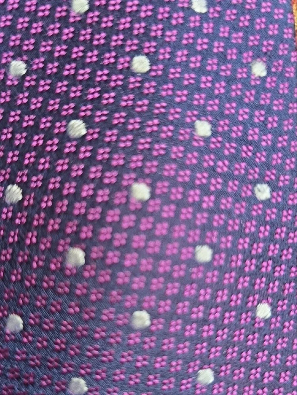 Classic Purple Men's Tie with White Polka Dots